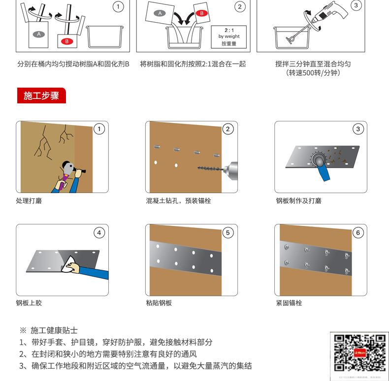 包钢荥经粘钢加固施工过程